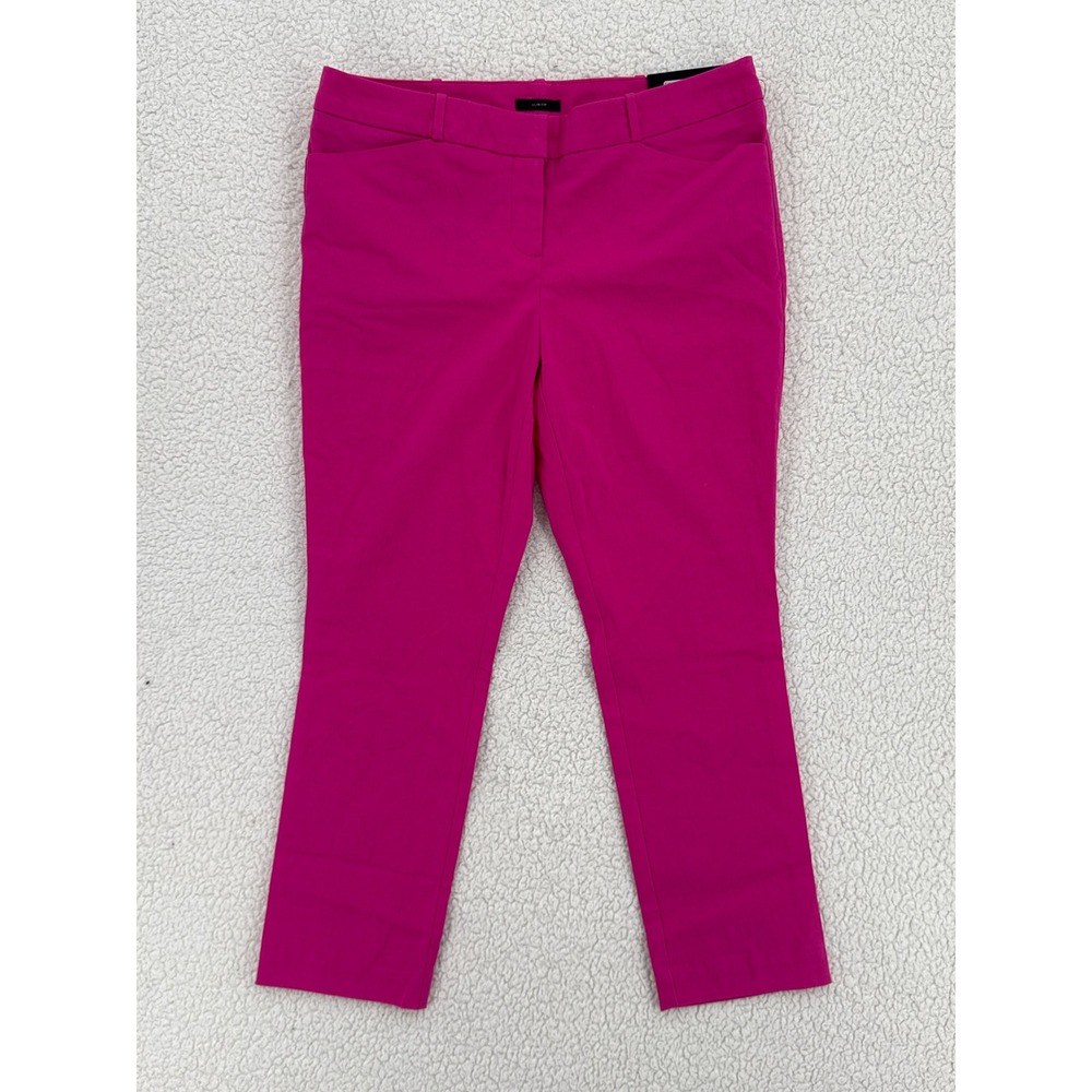Worthington Petite Slim Fit Slim Leg Tropical Pink Ankle Dress Pants Size 8P